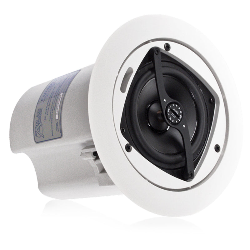 AtlasIED FAP40T 4" In Ceiling Speaker with 16-Watt 70/100V Transformer (White)