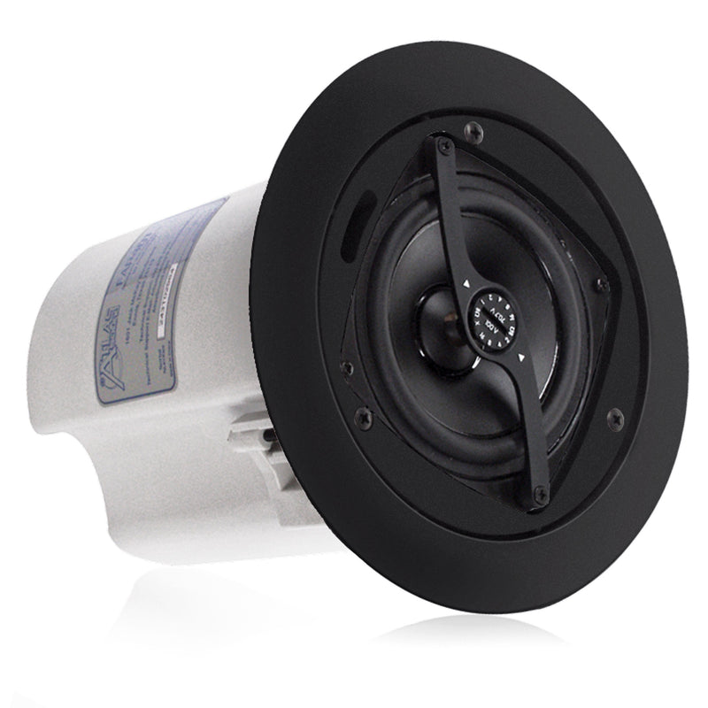 AtlasIED FAP40T-B 4" In Ceiling Speaker with 16-Watt 70/100V Transformer (Black)