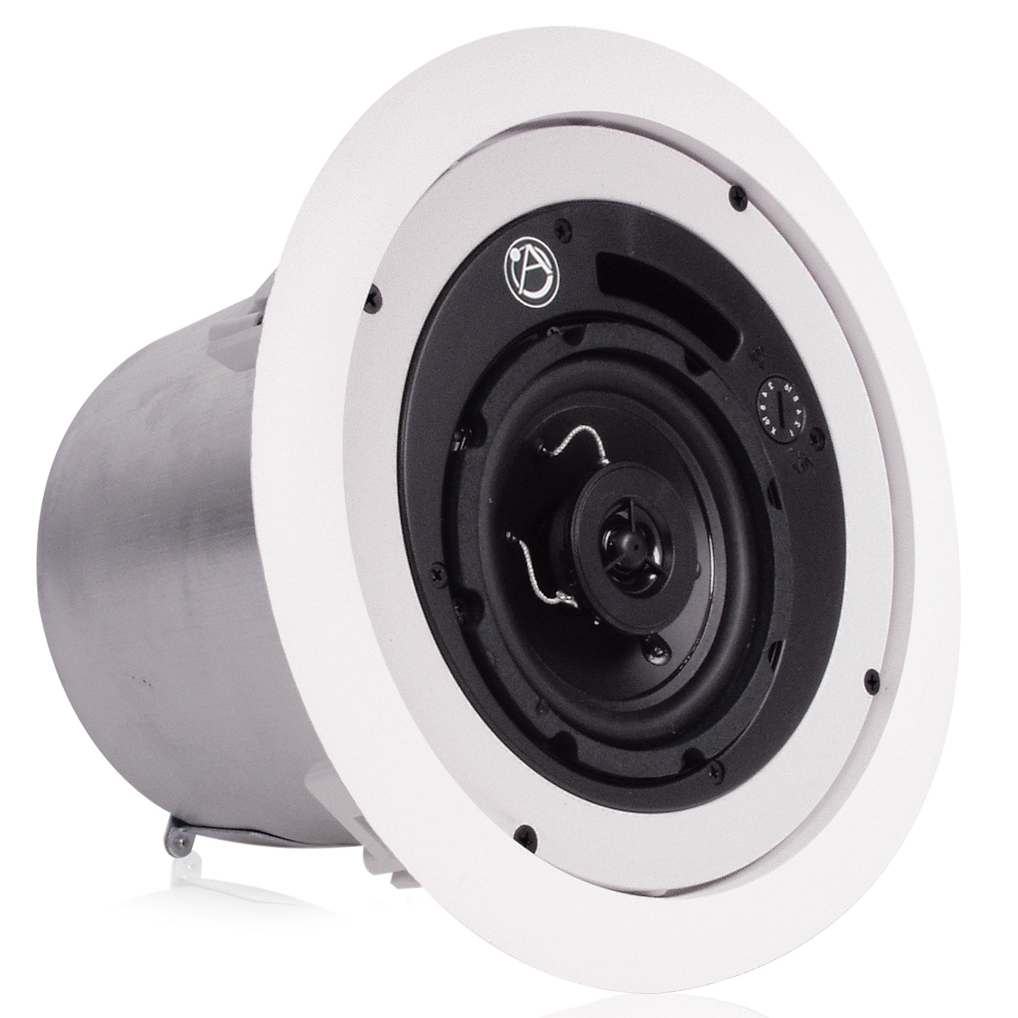 AtlasIED FAP42T 4" Coaxial In-Ceiling Speaker with 16-Watt 70/100V Transformer (White, Pair)
