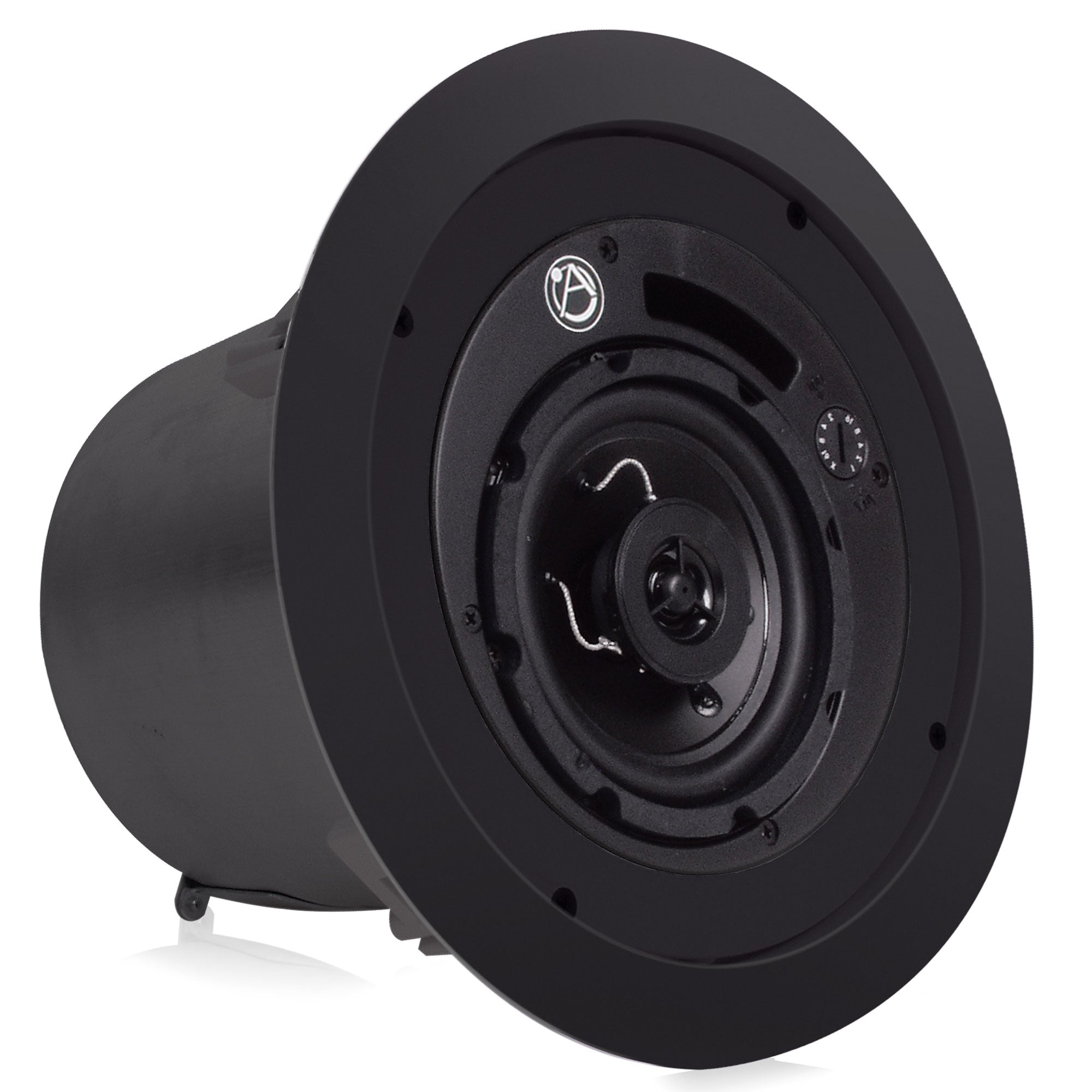 AtlasIED FAP42T-B 4" Coaxial In-Ceiling Speaker with 16-Watt 70/100V Transformer (Black, Pair)