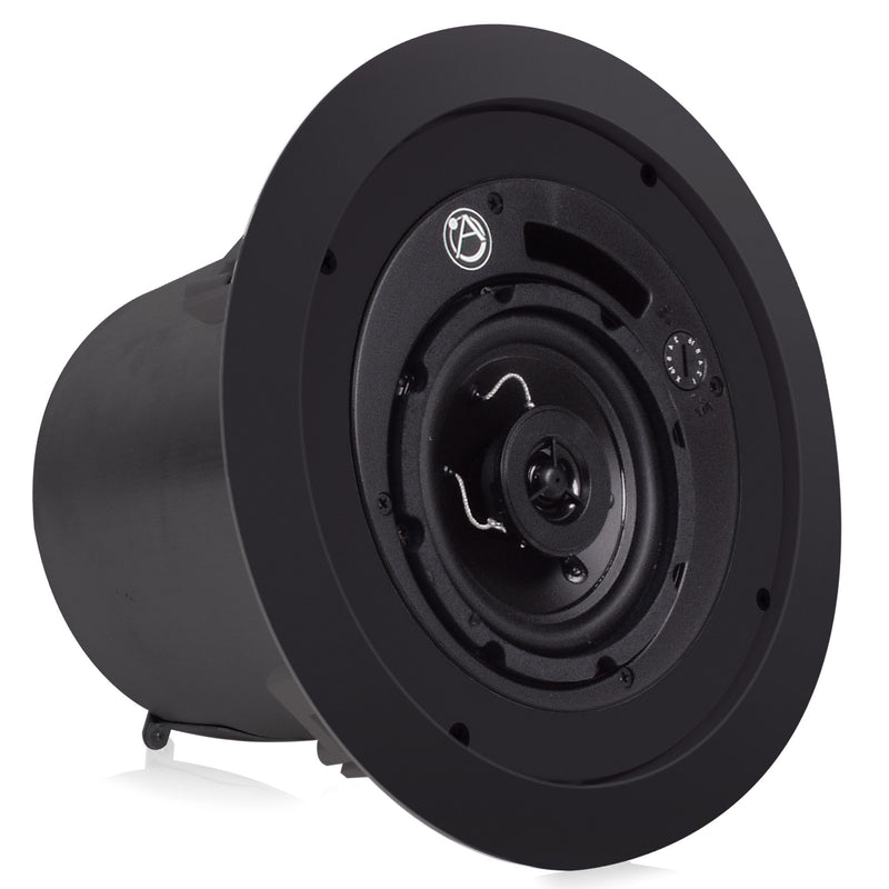 AtlasIED FAP42T-B 4" Coaxial In-Ceiling Speaker with 16-Watt 70/100V Transformer (Black)