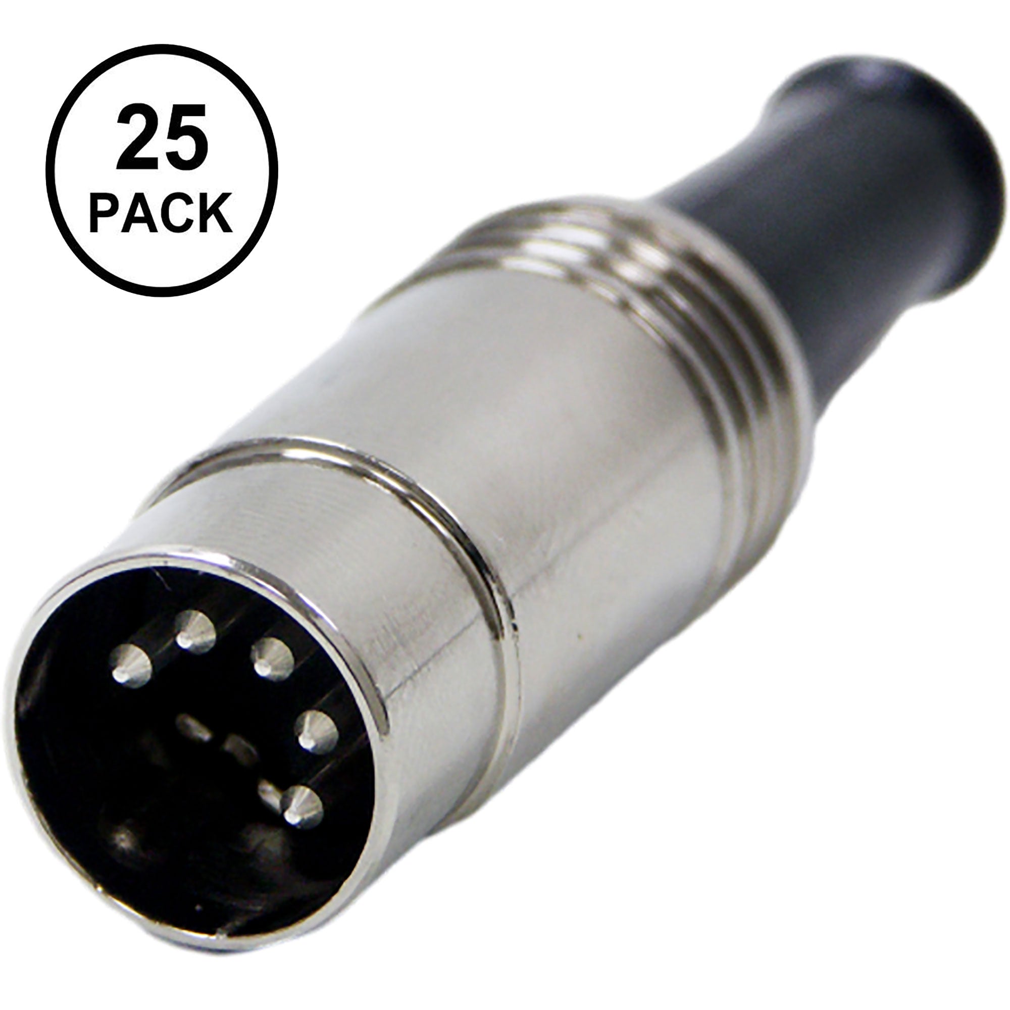 Switchcraft 05BL5MX 5 Pin DIN Male MIDI Cable Connector (25 Pack)