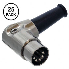 Switchcraft 05DL5MX 5-Pin DIN Right-Angle Male MIDI Cable Connector (25 Pack) Image 1