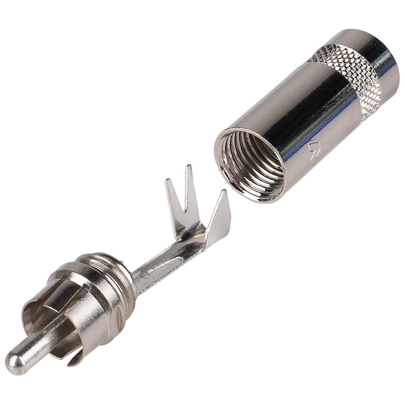 Neutrik Rean NYS352 Male RCA Phono Plug (Nickel/Silver)