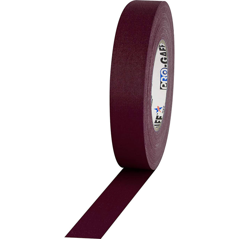 ProTapes Pro Gaff Premium Matte Cloth Gaffers Tape 1" x 55yds (Burgundy, Case of 48)