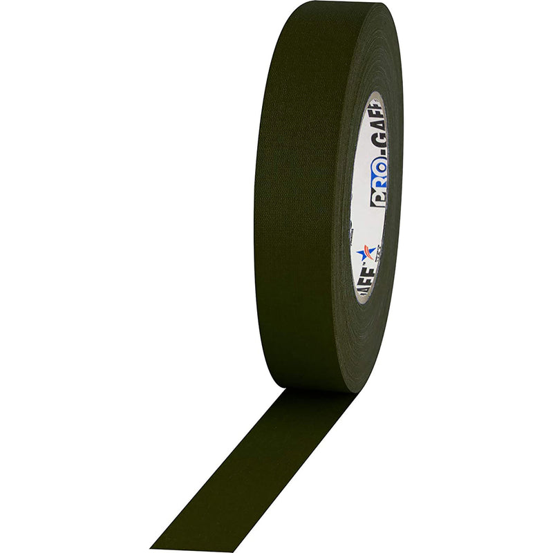 ProTapes Pro Gaff Premium Matte Cloth Gaffers Tape 1" x 55yds (Olive Drab Green, Case of 48)