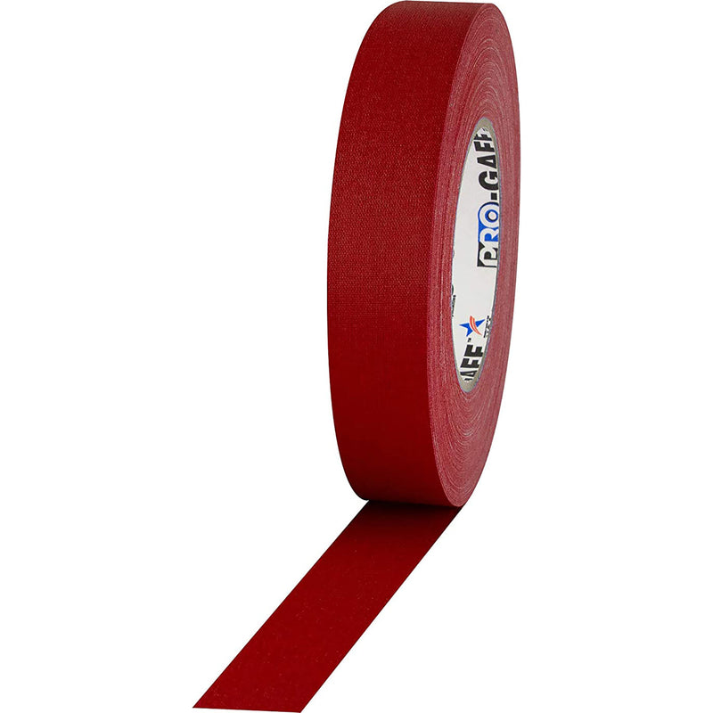 ProTapes Pro Gaff Premium Matte Cloth Gaffers Tape 1" x 55yds (Red, Case of 48)