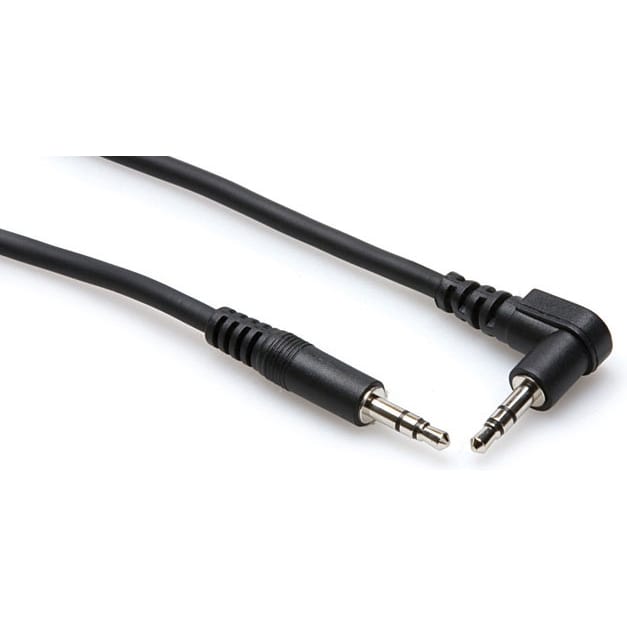 Hosa CMM-110R 3.5mm TRS to Right-Angle 3.5mm TRS Stereo Interconnect Cable (10')