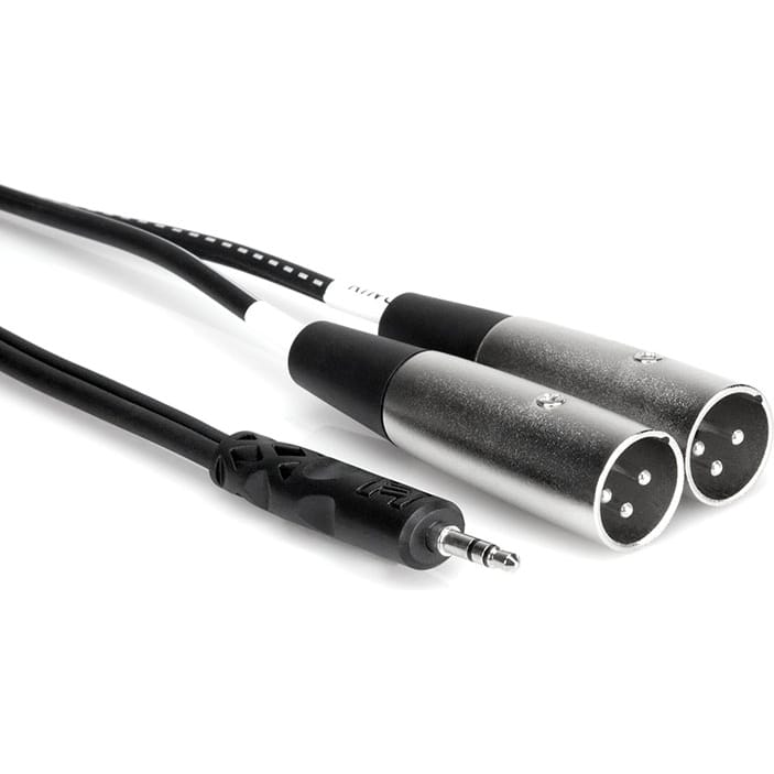 Hosa CYX-402M 3.5mm TRS to Dual XLR3M Stereo Breakout Cable (6.6')