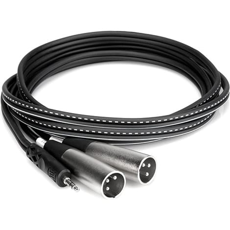 Hosa CYX-403M 3.5mm TRS to Dual XLR3M Stereo Breakout Cable (10')