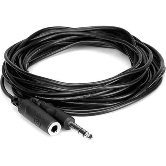 Hosa HPE-310 1/4" TRS Female to 1/4" TRS Male Headphone Extension Cable (10')