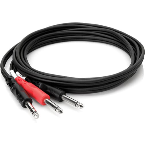 Hosa STP-201 1/4" TRS Male to Dual 1/4" TS Male Insert Cable (3.3')