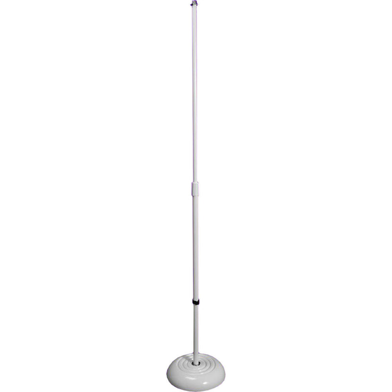 On-Stage MS7201W Round Base Microphone Stand (White)
