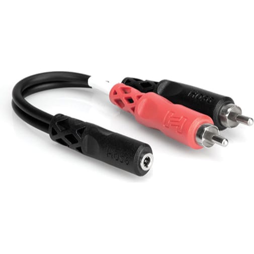 Hosa YMR-197 Female 3.5mm TRS to Dual RCA Male Stereo Breakout Cable