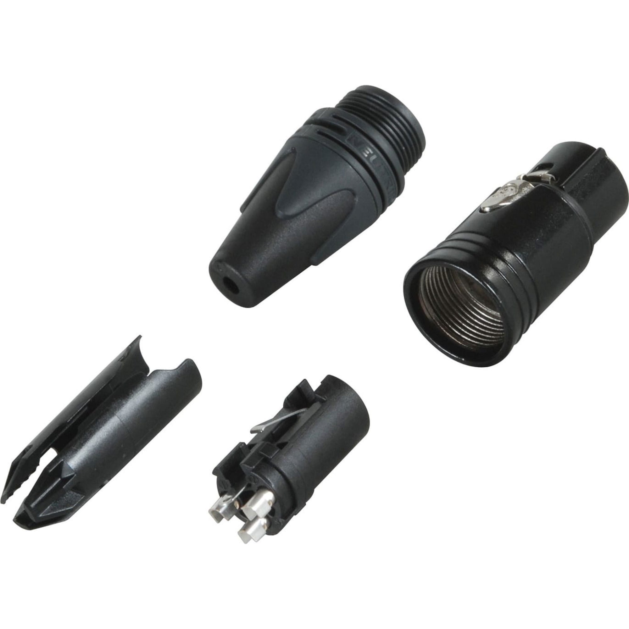 Neutrik NC3FXX-BAG Female 3-Pin XLR Cable Connector (Black/Silver, Box of 100)