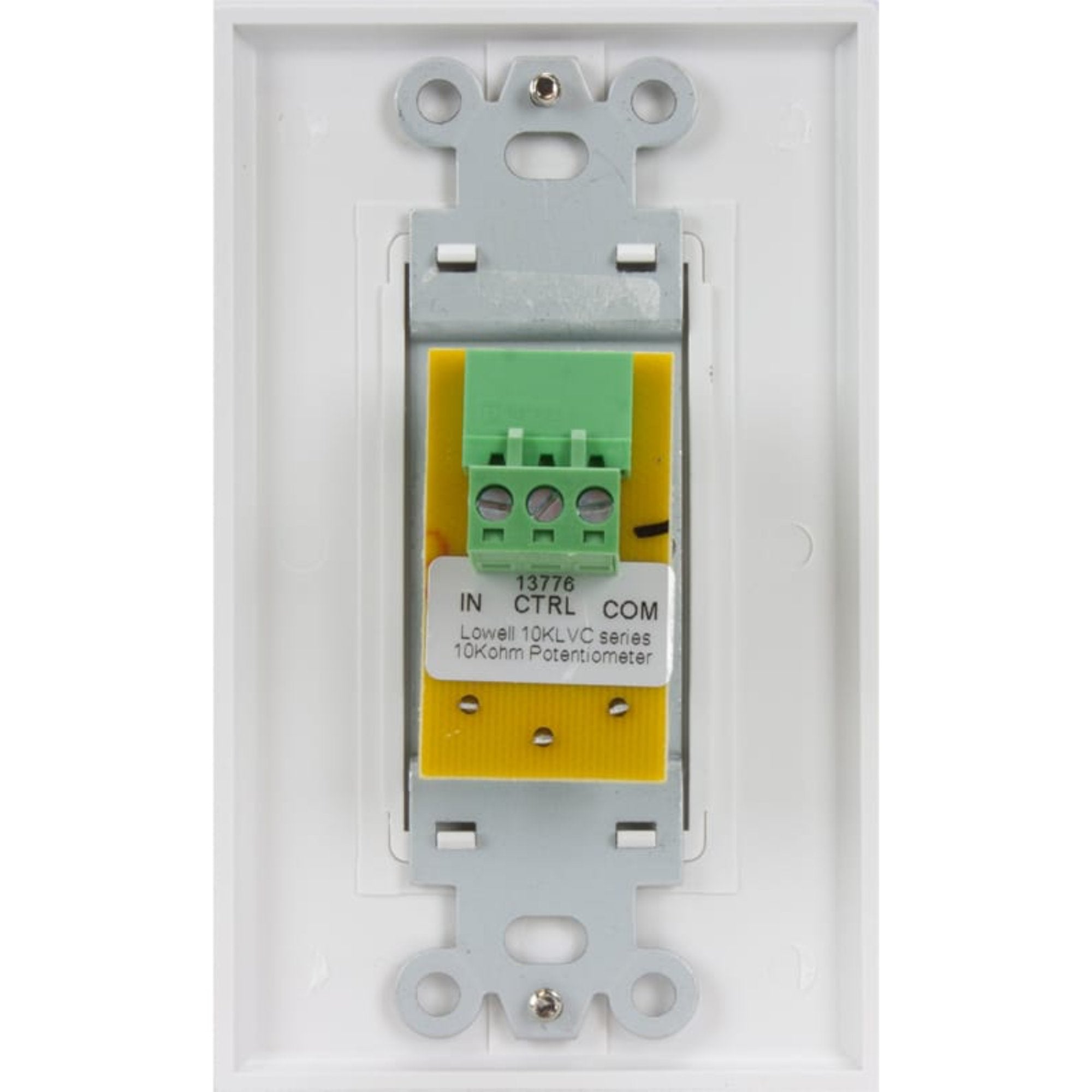 Lowell 10KLVC-DW Single Gang 10k Ohm Volume Attenuator (Decora White)