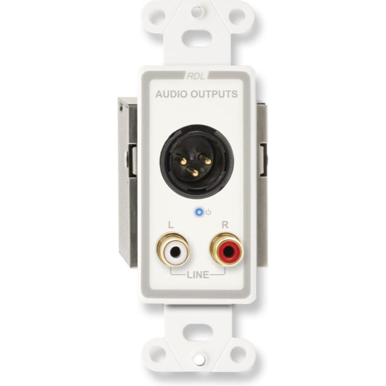 RDL D-TPR3A Active Three-Pair Receiver on Decora Plate (White)