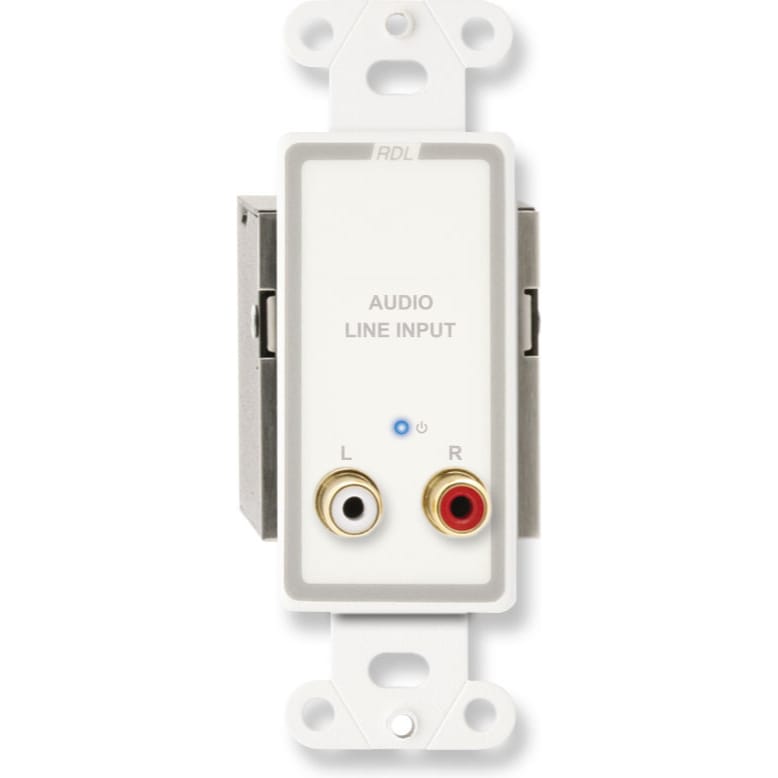 RDL D-TPS2A Active Two-Pair Sender with RCA Input on Decora Plate (White)