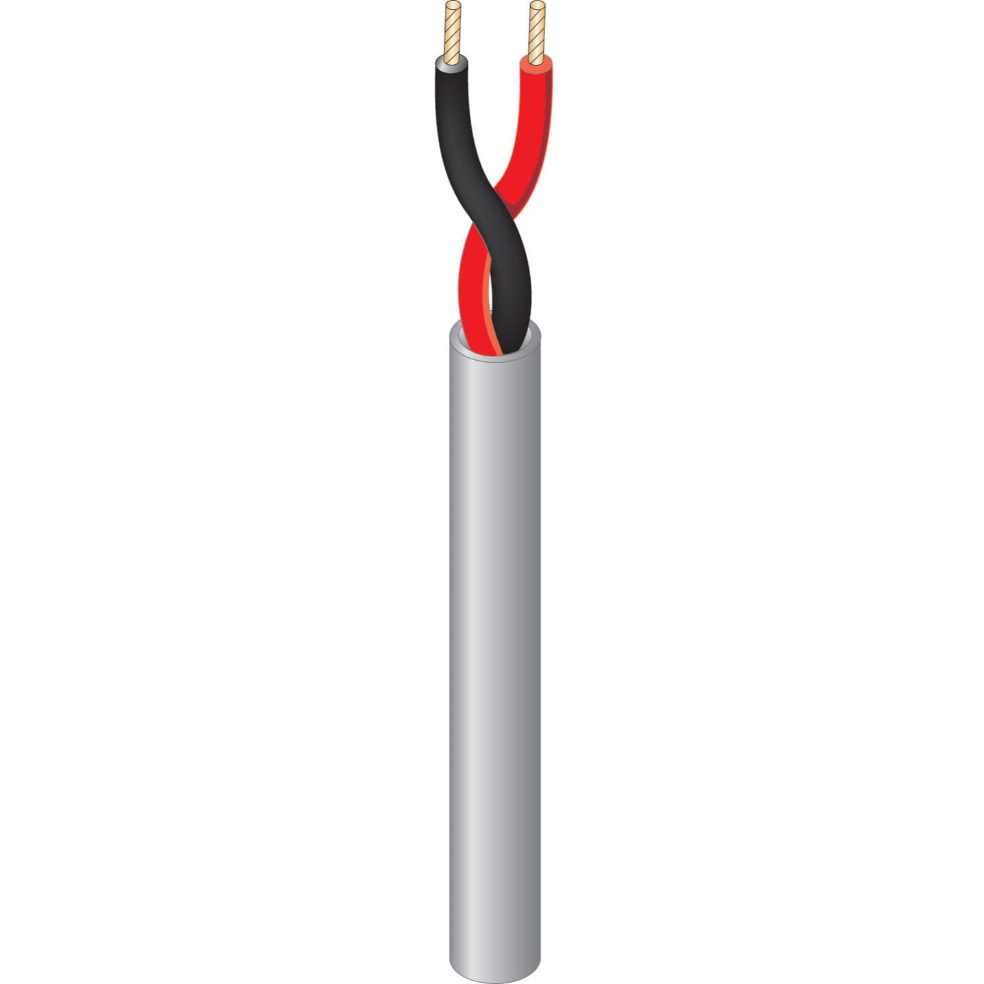 West Penn 225 Non-Plenum 16/2 Unshielded CMR Speaker Wire (Grey, 1000' Roll)
