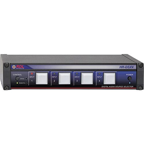 RDL HR-DSX4 Digital Audio Selector 4x1