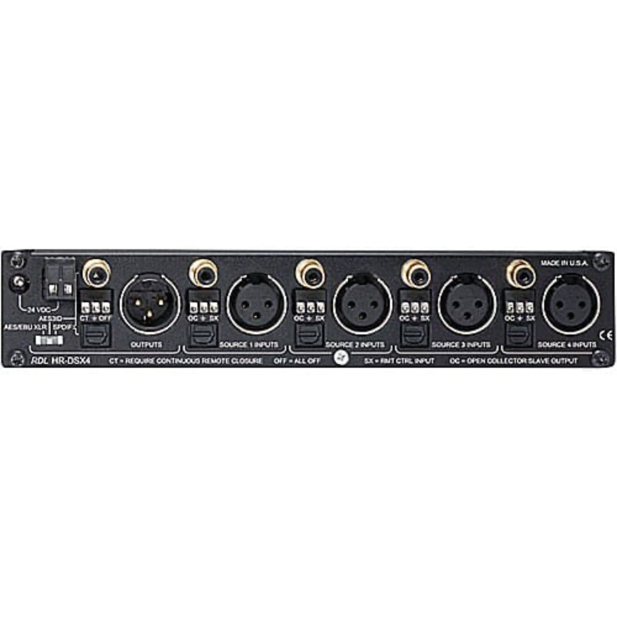 RDL HR-DSX4 Digital Audio Selector 4x1