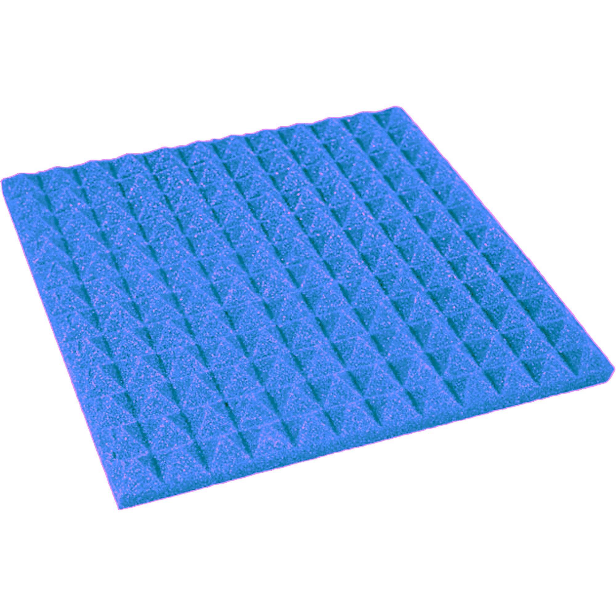 Performance Audio 12" x 12" x 1" Pyramid Acoustic Foam Tile (Blue, 48 Pack)