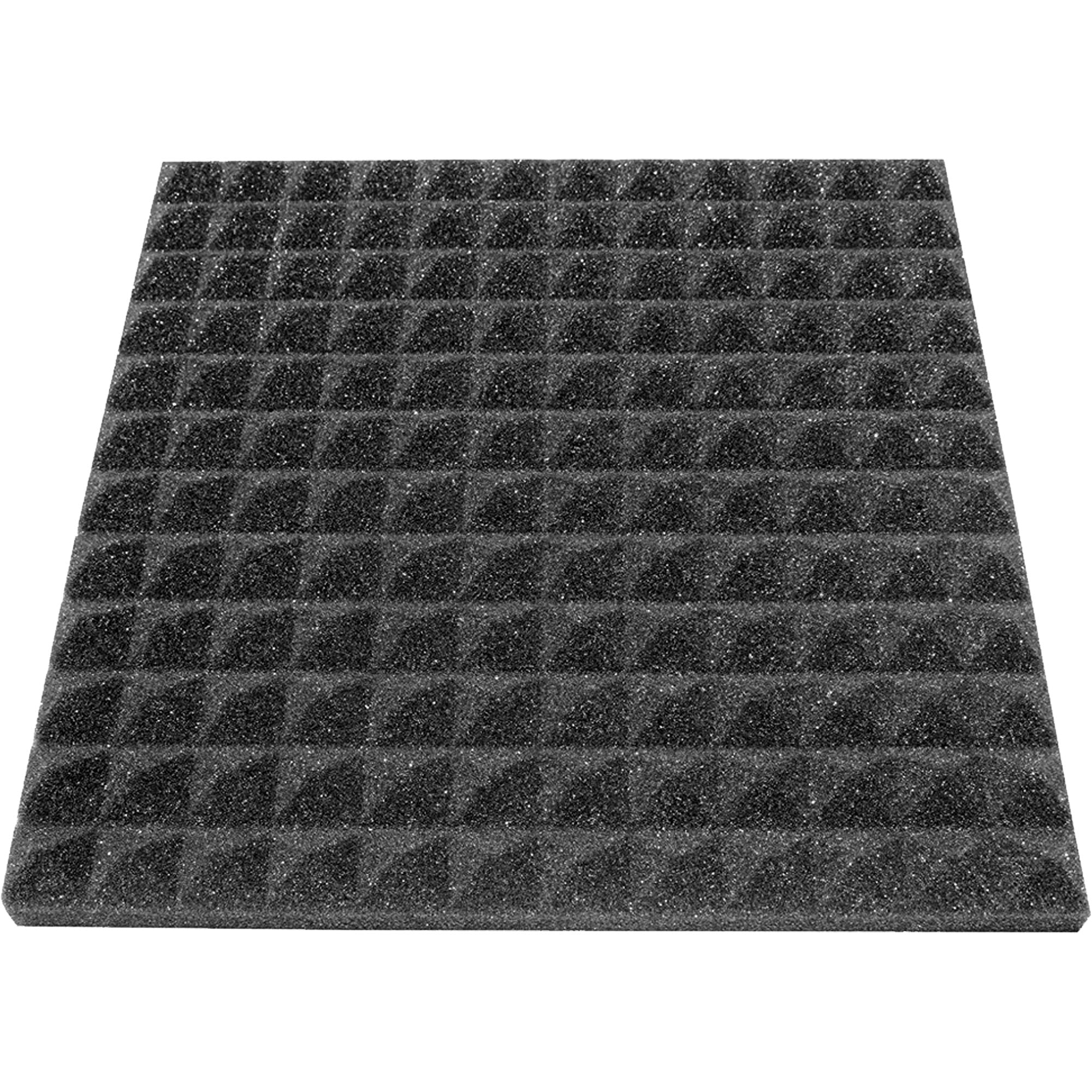 Performance Audio 12" x 12" x 1" Pyramid Acoustic Foam Tile (Charcoal, 12 Pack)