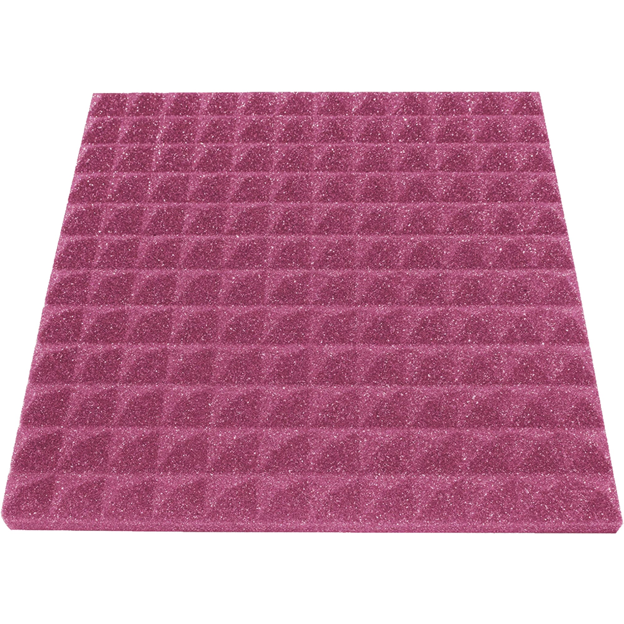 Performance Audio 12" x 12" x 1" Pyramid Acoustic Foam Tile (Plum, 96 Pack)