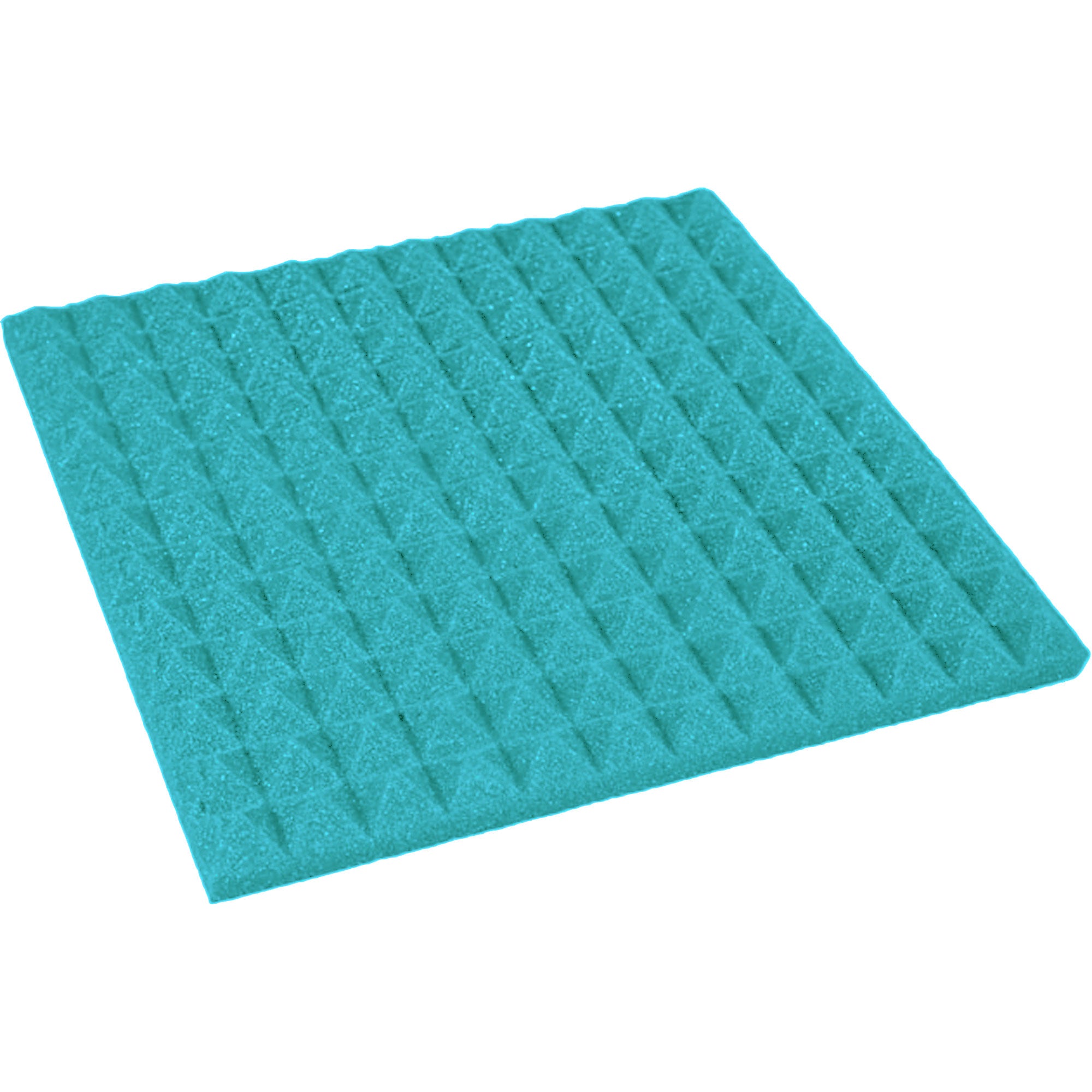 Performance Audio 12" x 12" x 1" Pyramid Acoustic Foam Tile (Teal, 48 Pack)