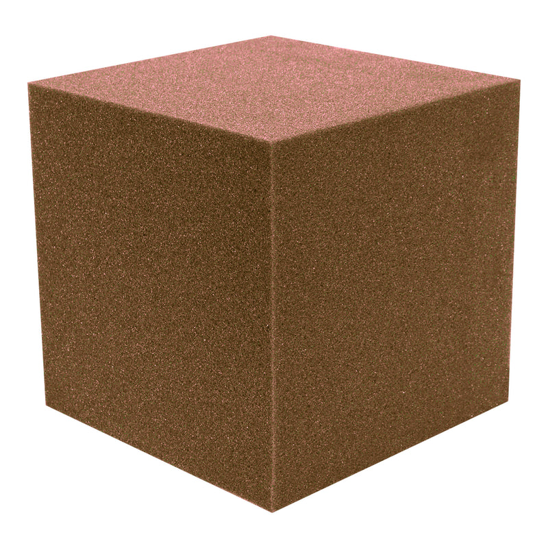 Performance Audio 12" x 12" x 12" Corner Cube Acoustic Foam Block (Brown, 2 Pack)