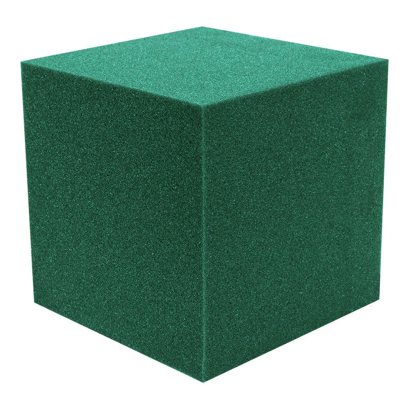 Performance Audio 12" x 12" x 12" Corner Cube Acoustic Foam Block (Forest Green, 2 Pack)