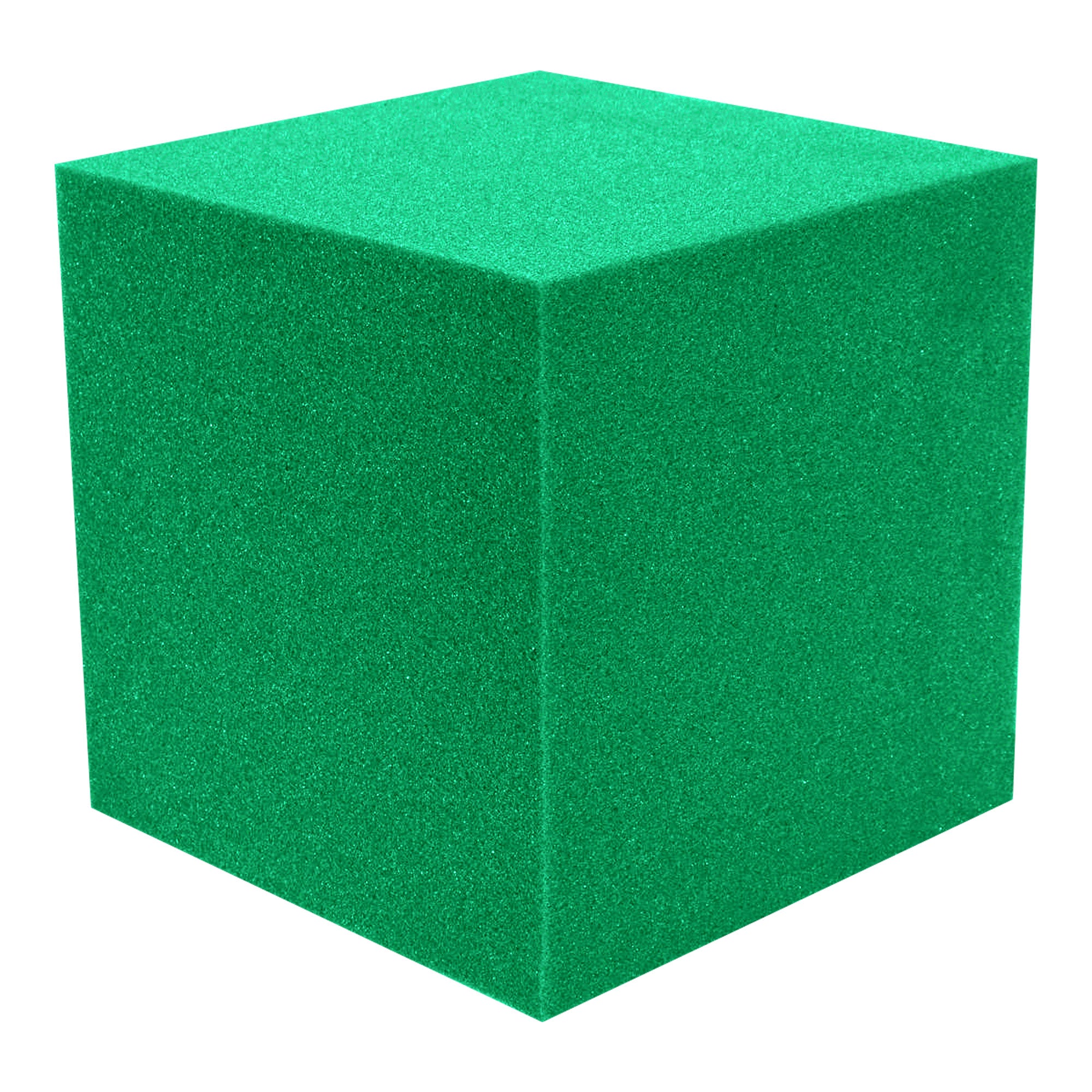 Performance Audio 12" x 12" x 12" Corner Cube Acoustic Foam Block (Kelly Green, 2 Pack)
