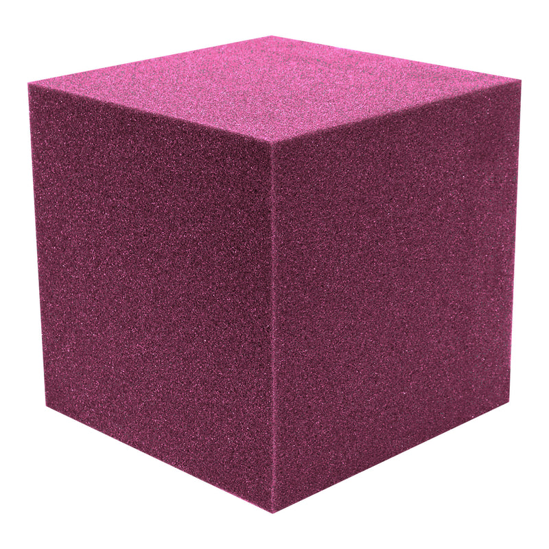 Performance Audio 12" x 12" x 12" Corner Cube Acoustic Foam Block (Plum, 2 Pack)