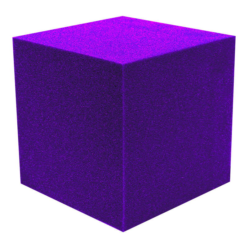 Performance Audio 12" x 12" x 12" Corner Cube Acoustic Foam Block (Purple, 2 Pack)