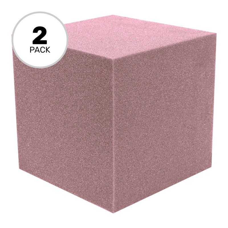 Performance Audio 12" x 12" x 12" Corner Cube Acoustic Foam Block (Rosy Beige, 2 Pack)