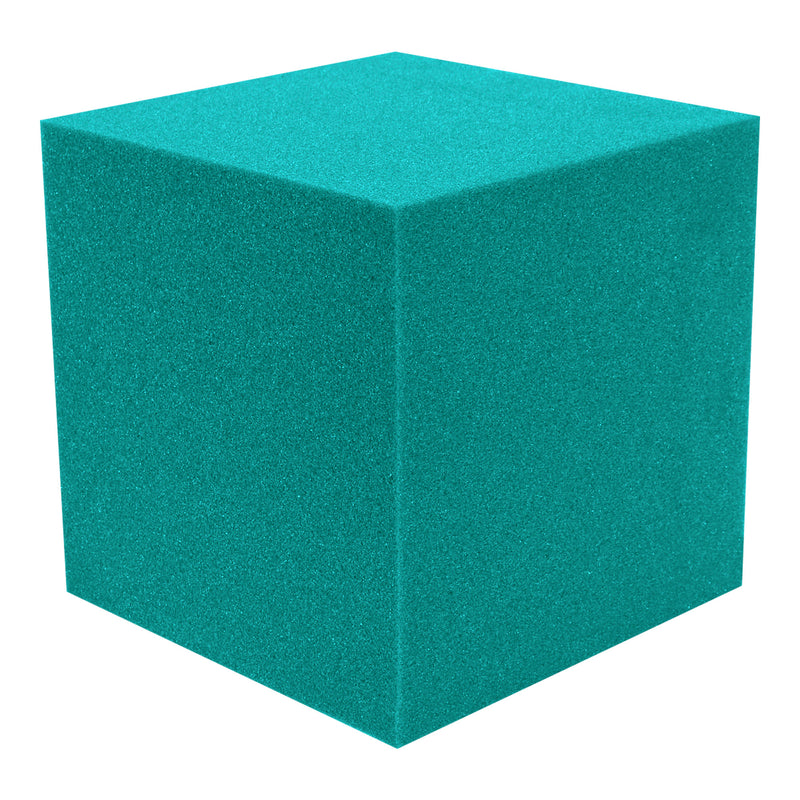 Performance Audio 12" x 12" x 12" Corner Cube Acoustic Foam Block (Teal, 2 Pack)