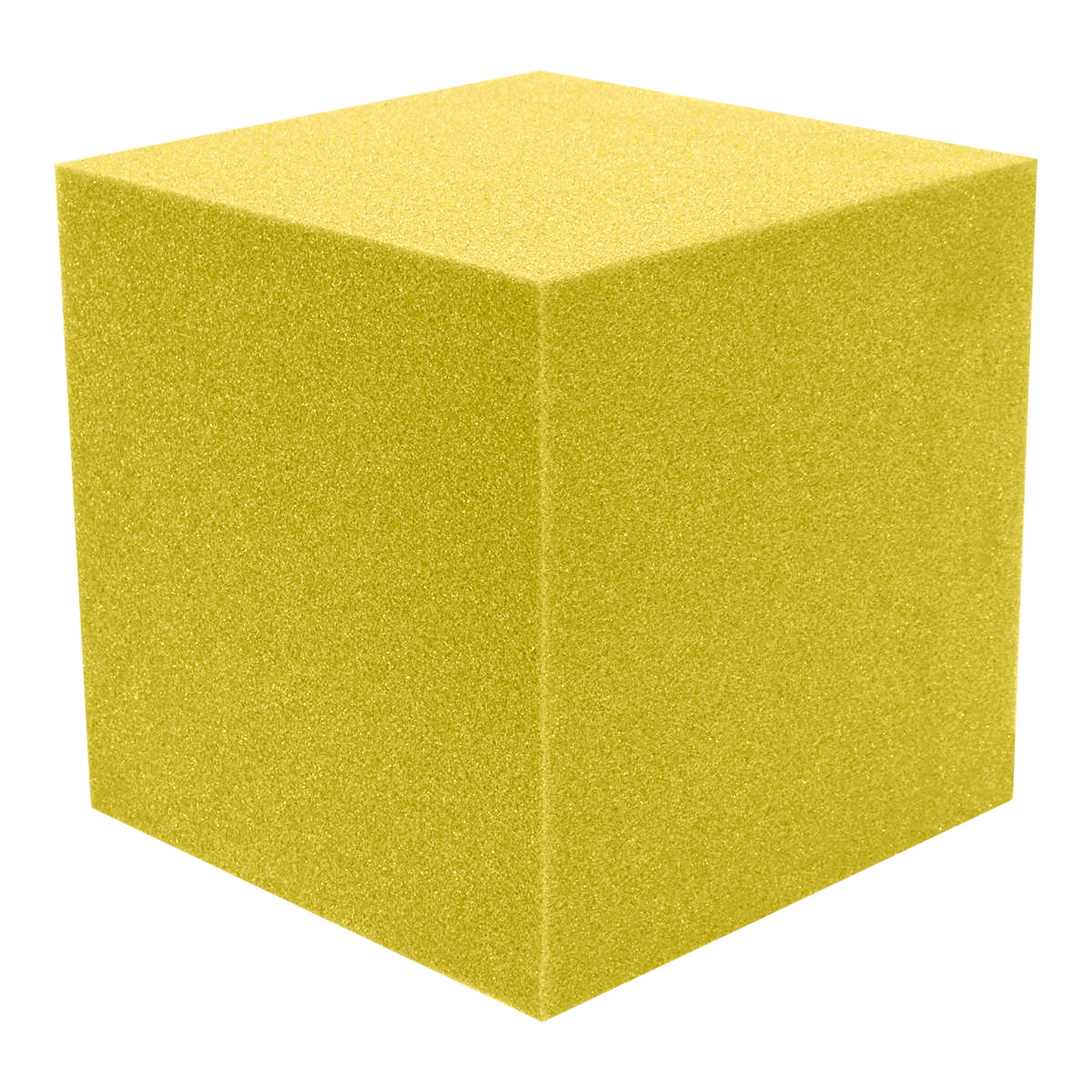 Performance Audio 12" x 12" x 12" Corner Cube Acoustic Foam Block (Yellow, 2 Pack)