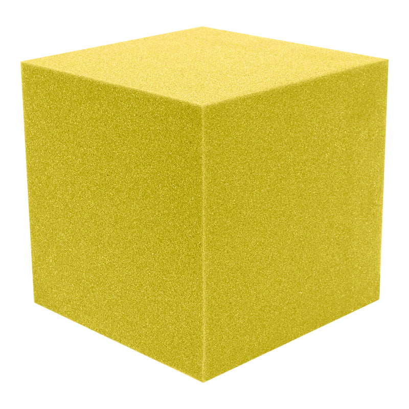 Performance Audio 12" x 12" x 12" Corner Cube Acoustic Foam Block (Yellow, 2 Pack)