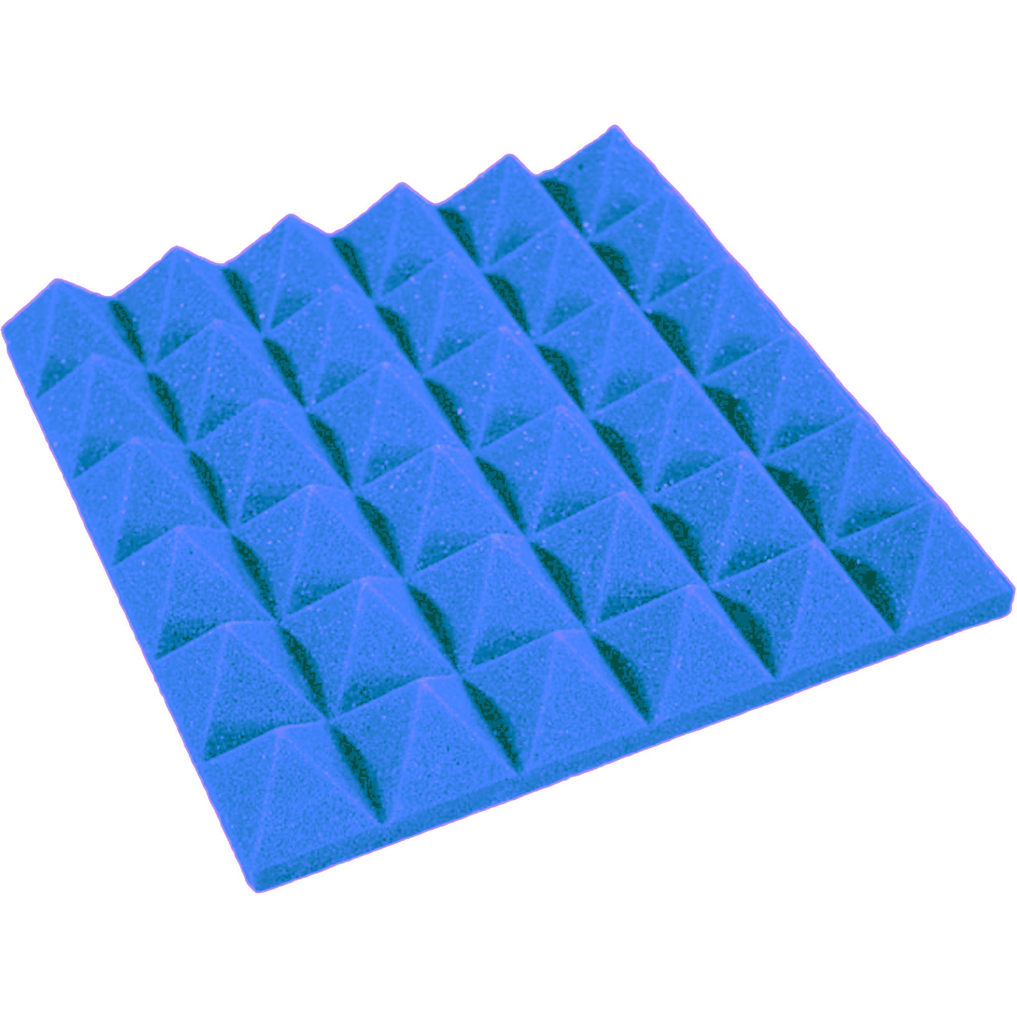 Performance Audio 12" x 12" x 2" Pyramid Acoustic Foam Tile (Blue, 96 Pack)