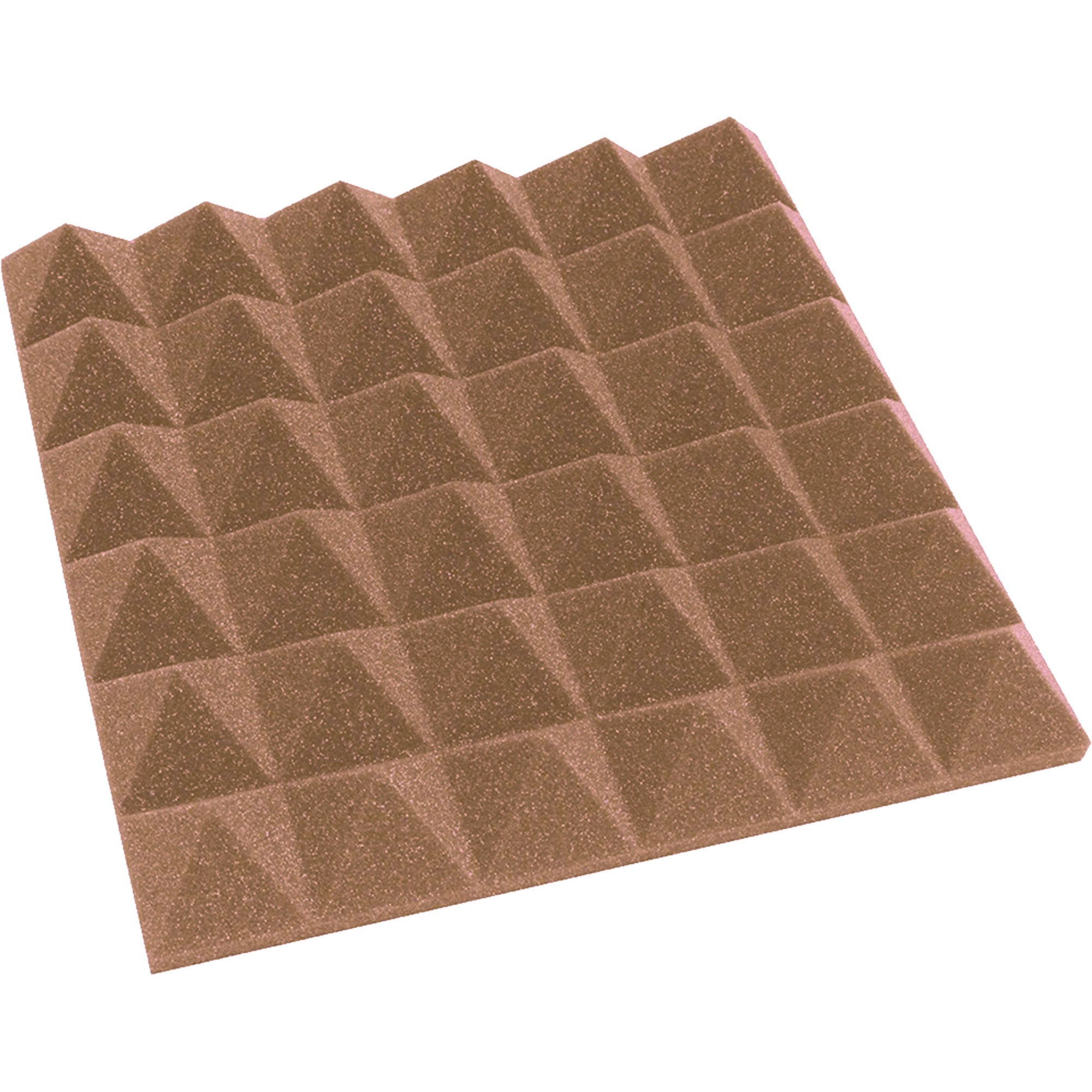Performance Audio 12" x 12" x 2" Pyramid Acoustic Foam Tile (Brown, 96 Pack)