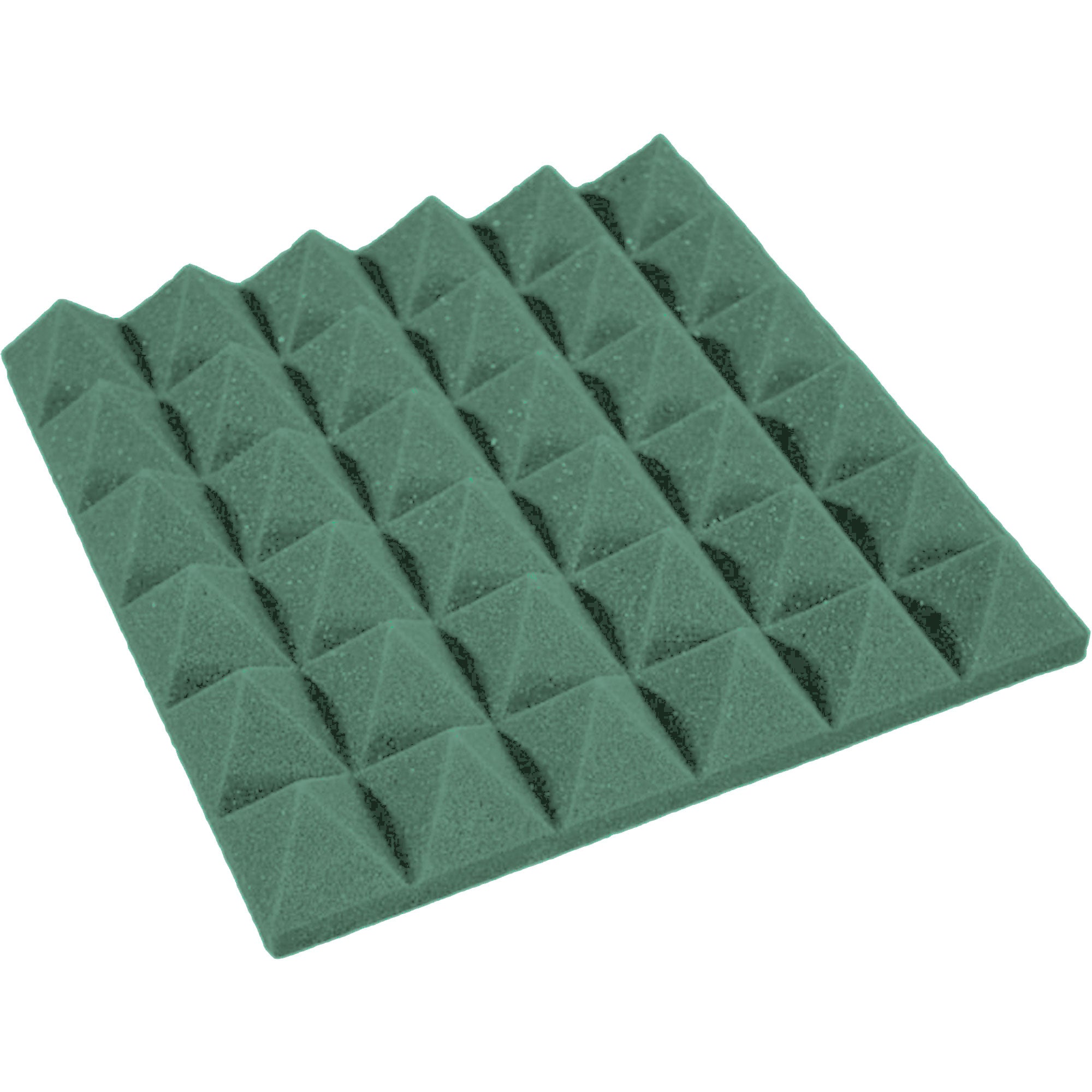 Performance Audio 12" x 12" x 2" Pyramid Acoustic Foam Tile (Forest Green, 48 Pack)