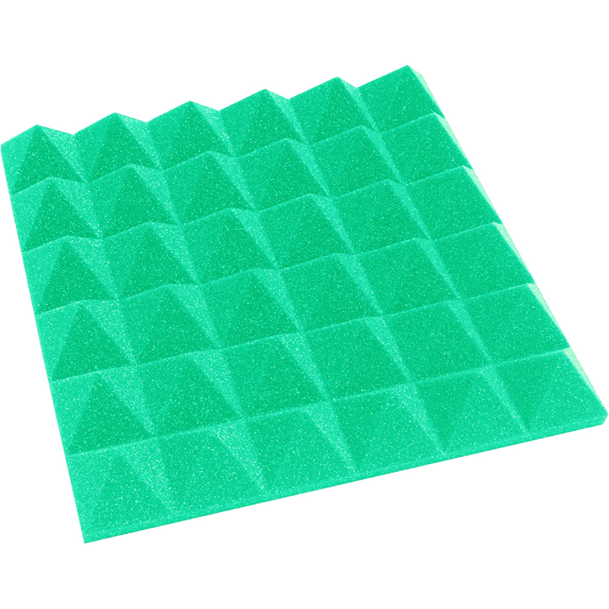 Performance Audio 12" x 12" x 2" Pyramid Acoustic Foam Tile (Kelly Green, 48 Pack)
