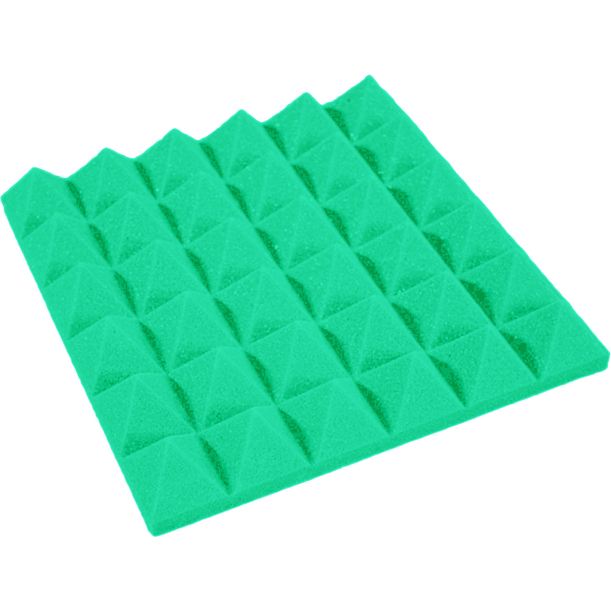 Performance Audio 12" x 12" x 2" Pyramid Acoustic Foam Tile (Kelly Green, 48 Pack)