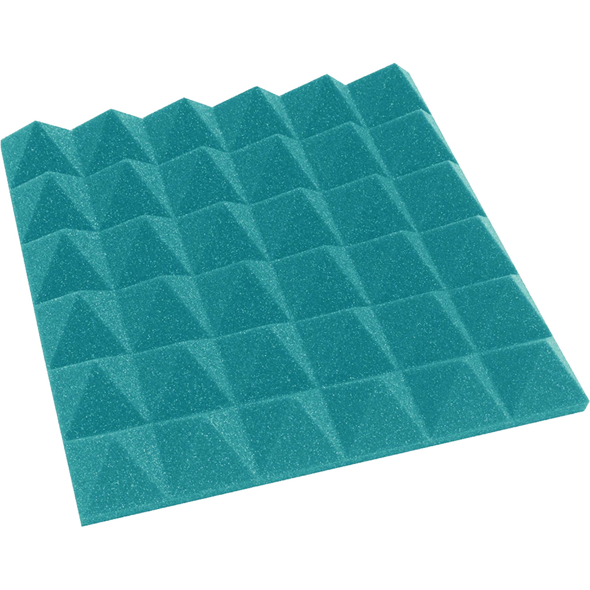 Performance Audio 12" x 12" x 2" Pyramid Acoustic Foam Tile (Teal, 96 Pack)