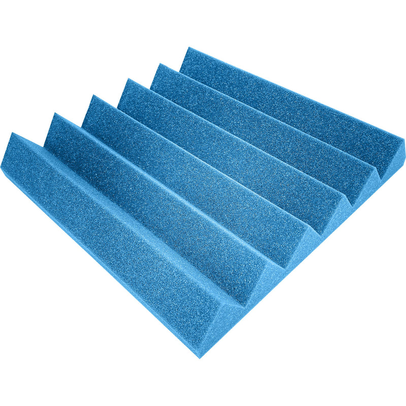 Performance Audio 12" x 12" x 2" Wedge Acoustic Foam Tile (Blue, 48 Pack)