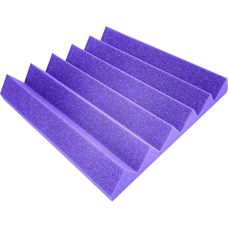 Performance Audio 12" x 12" x 2" Wedge Acoustic Foam Tile (Purple, 48 Pack)