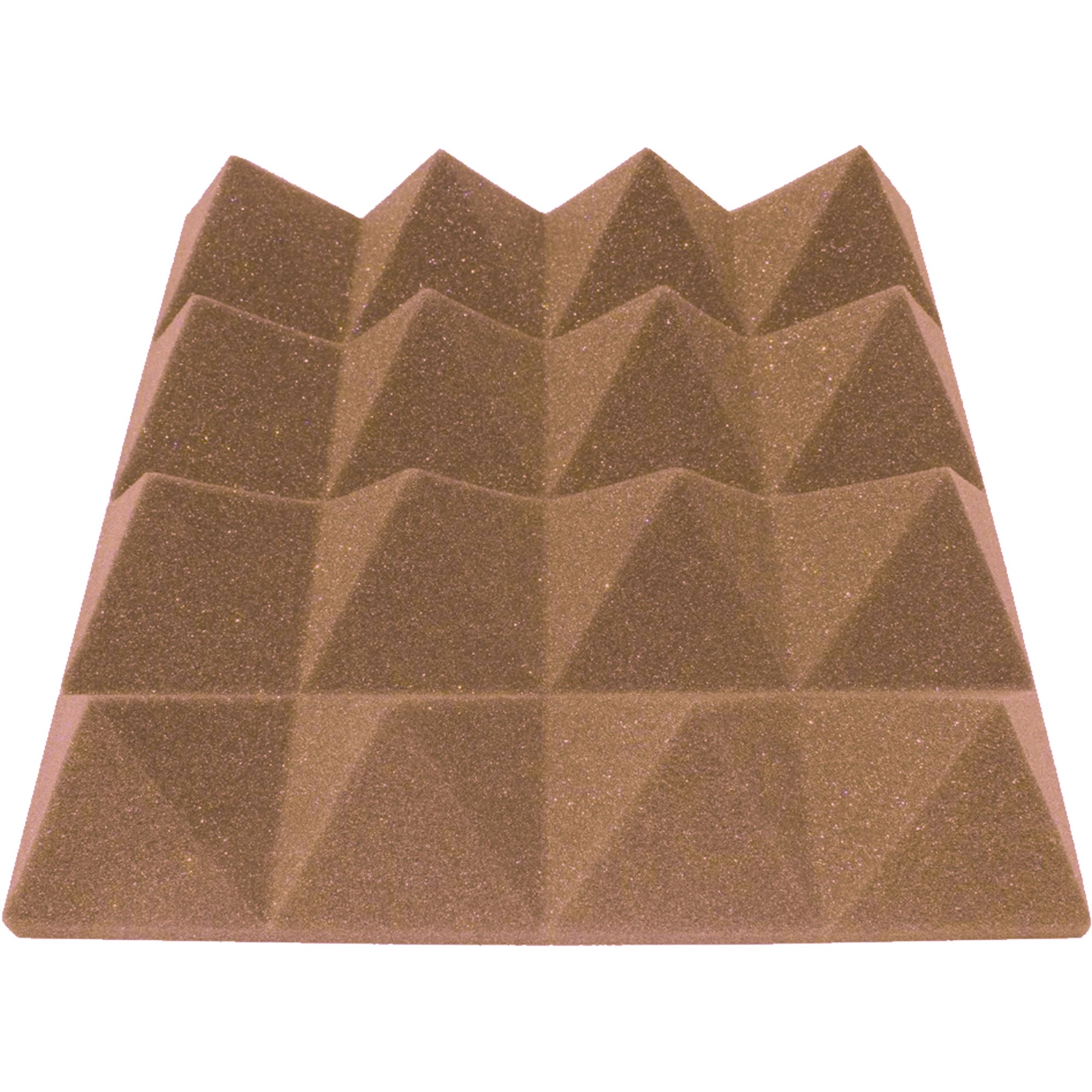 Performance Audio 12" x 12" x 3" Pyramid Acoustic Foam Tile (Brown, 96 Pack)