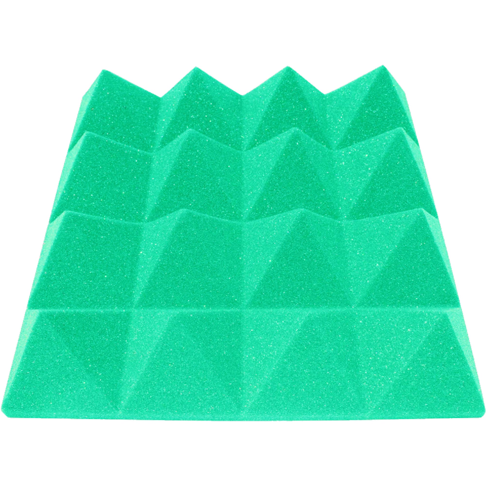 Performance Audio 12" x 12" x 3" Pyramid Acoustic Foam Tile (Kelly Green, 96 Pack) Image 3