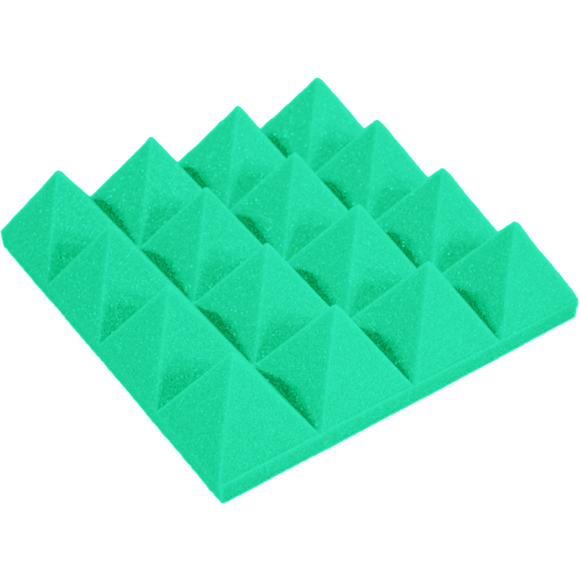 Performance Audio 12" x 12" x 3" Pyramid Acoustic Foam Tile (Kelly Green, 48 Pack) Image 4