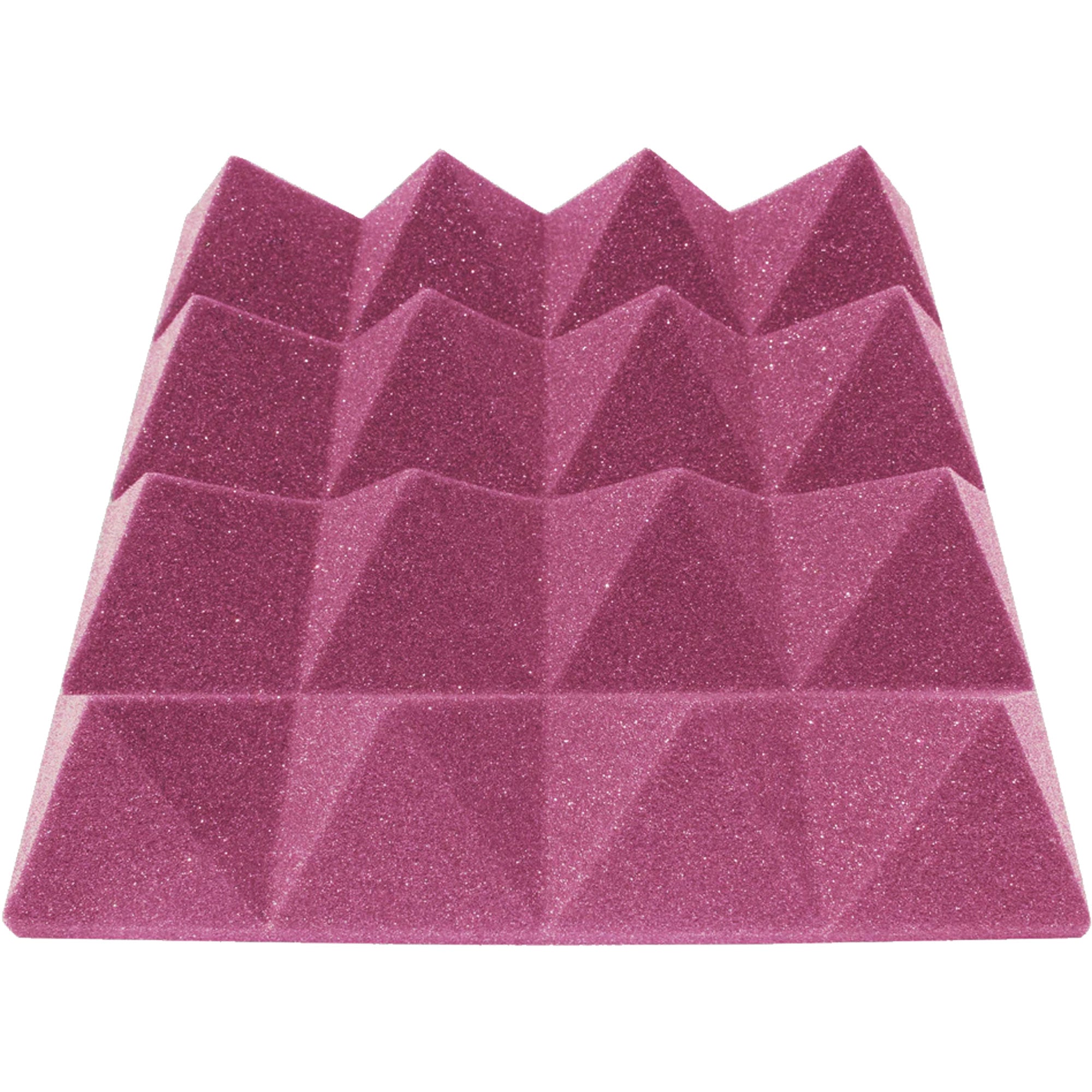 Performance Audio 12" x 12" x 3" Pyramid Acoustic Foam Tile (Plum, 96 Pack)